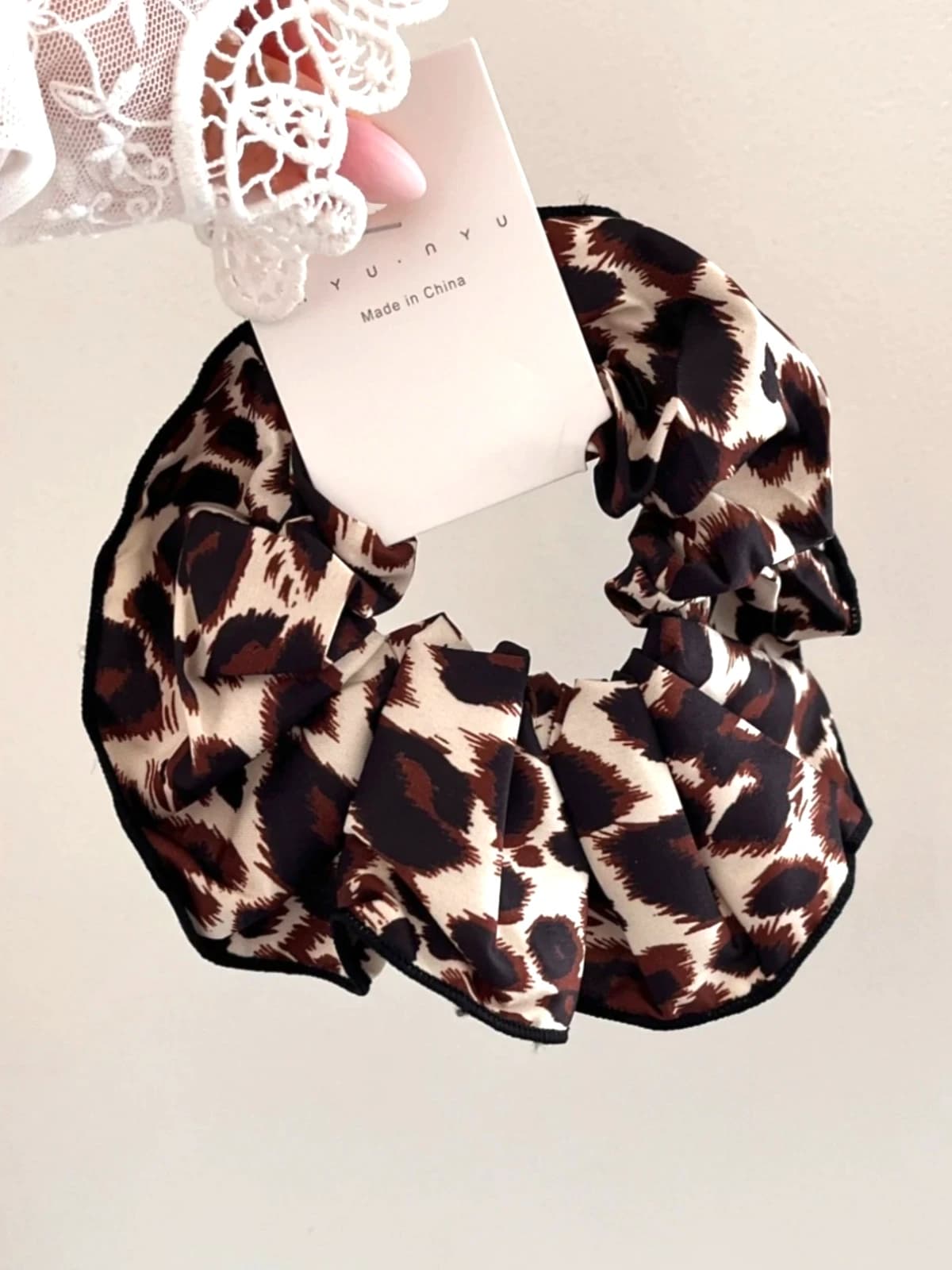 Scrunchie Print Crema