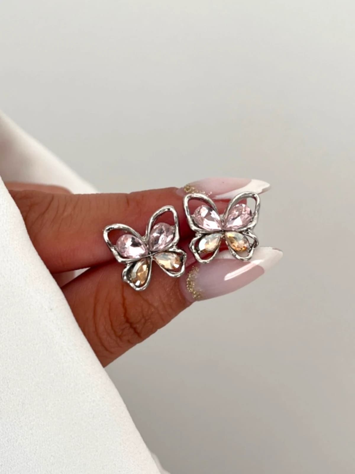 Aros Mariposa Rosa